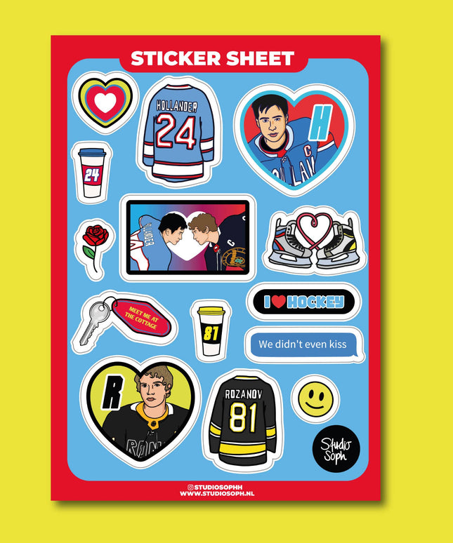 Klistremerkeark | Hockey Romance | A5