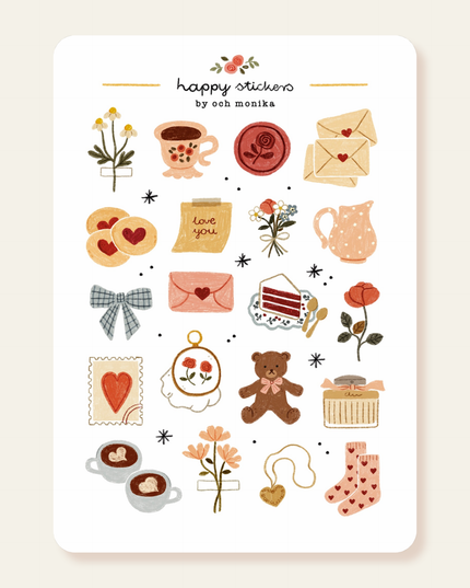 Klistremerkeark | Sweet Love | A6