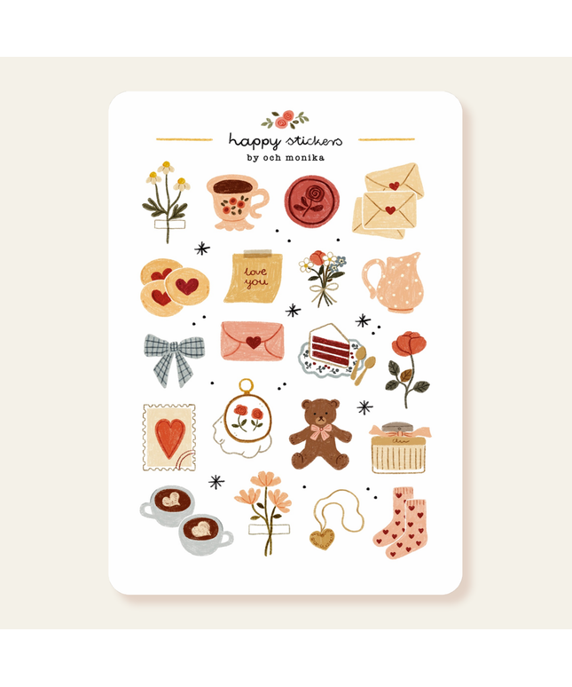 Klistremerkeark | Sweet Love | A6