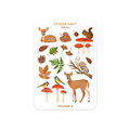 A6 Klistremerkeark | Autumn/Fall - Deers/Mushrooms