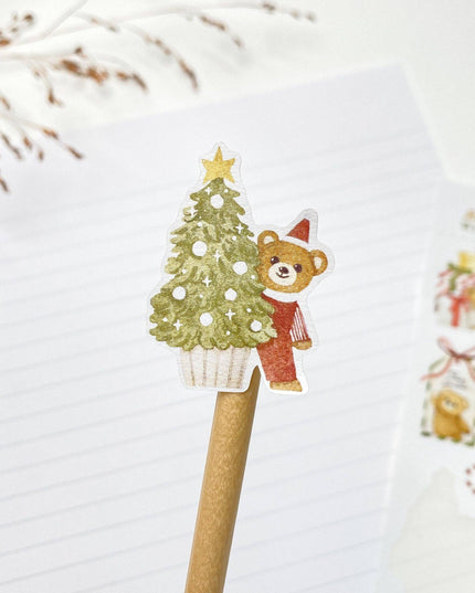 Klistremerkeark | Beary Winter | Håndtegnede Klistremerker | A6