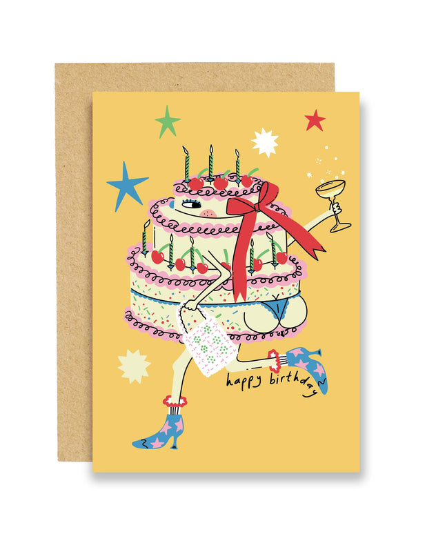 Bursdagskort | Cake in Boots