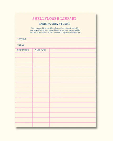 Bibliotekkort Notatblokk