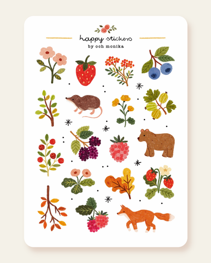 Klistremerkeark | Berries | A6