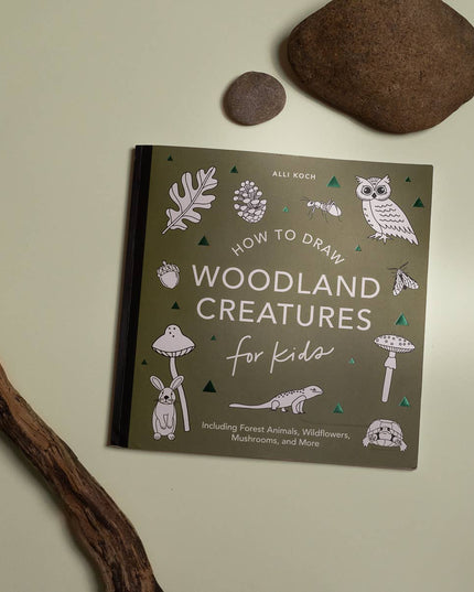 Mushrooms & Woodland Creatures: Kids How to Draw Book