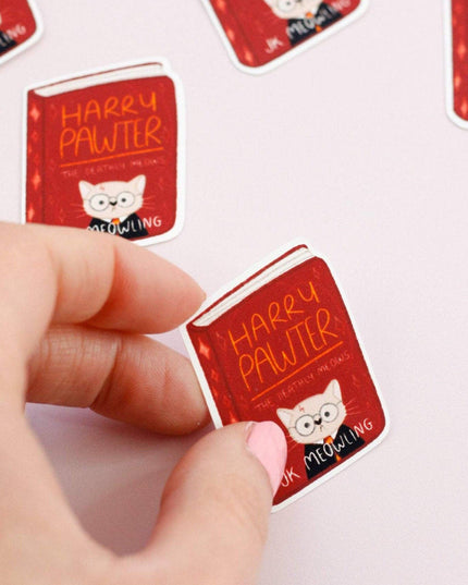 Harry Pawter - Cat book Klistremerke