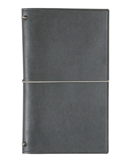 Forhåndsbestilling: Traveler's Notebook Cover | Notatbokcover i Vegansk Skinn | Charcoal Gray