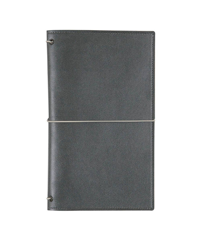 Forhåndsbestilling: Traveler's Notebook Cover | Notatbokcover i Vegansk Skinn | Charcoal Gray