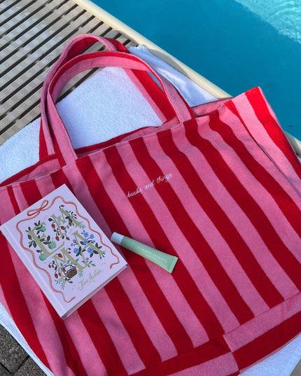 The Bookish Beach Bag: Blue/Beige