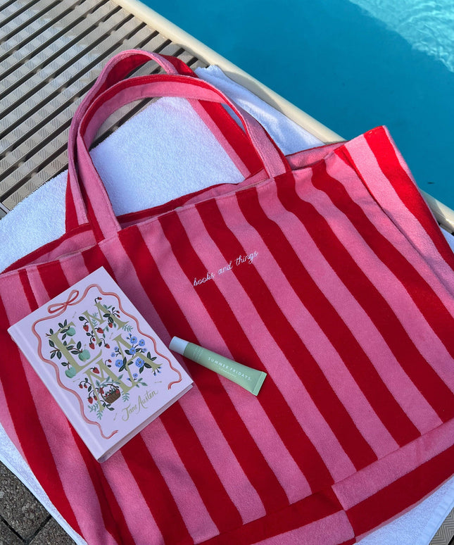 The Bookish Beach Bag: Blue/Beige
