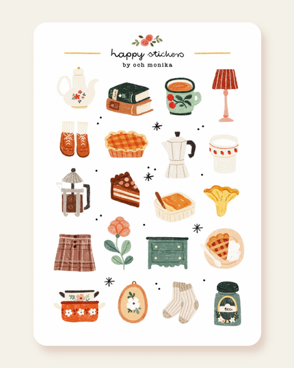Klistremerkeark | Cozy Time At Home | A6