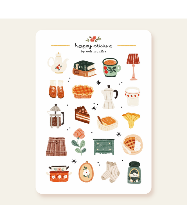 Klistremerkeark | Cozy Time At Home | A6