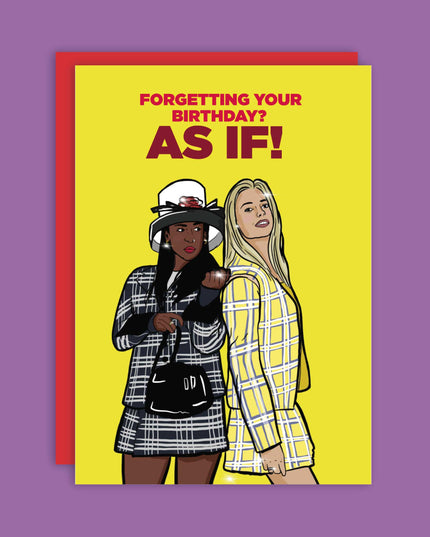 As If! Funny 90's | A6 Kort | Bursdagskort