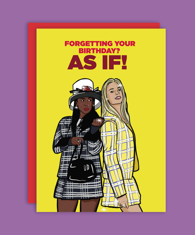 As If! Funny 90's | A6 Kort | Bursdagskort