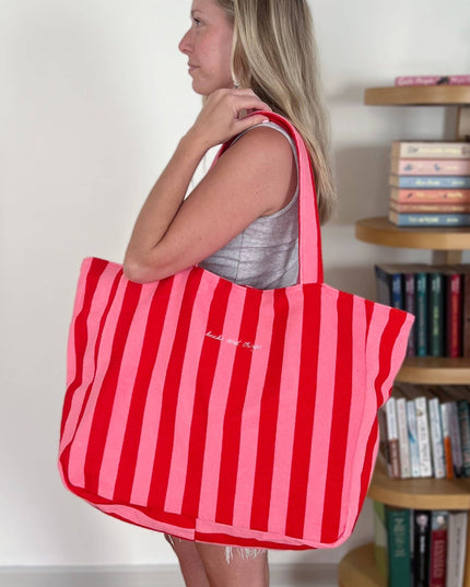 The Bookish Beach Bag: Blue/Beige