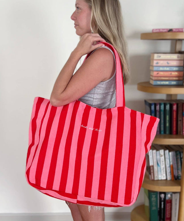 The Bookish Beach Bag: Blue/Beige