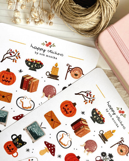 Klistremerkeark | Spooky Halloween | A6