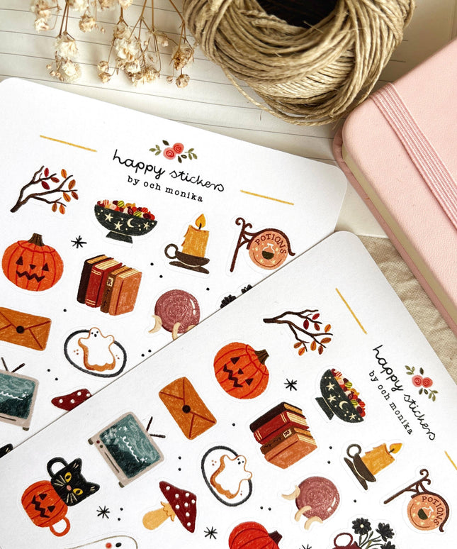Klistremerkeark | Spooky Halloween | A6