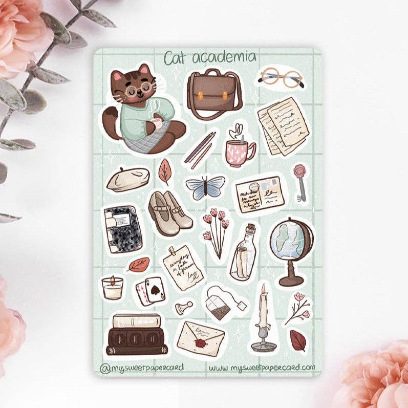 Cat Academia Klistremerkeark