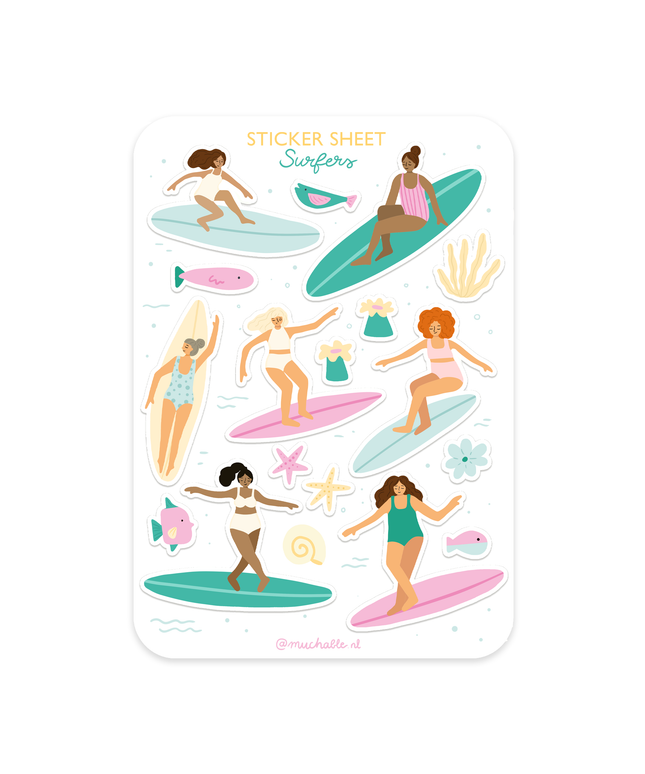 Klistremerkeark | Surfers Summer | A6