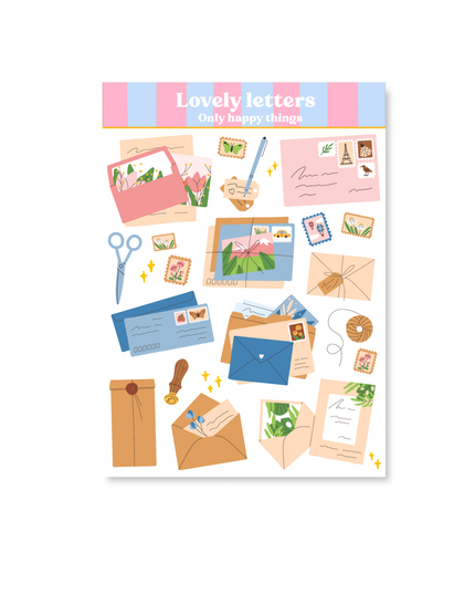 Klistremerkeark | Lovely Letters | A6