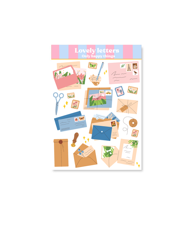 Klistremerkeark | Lovely Letters | A6