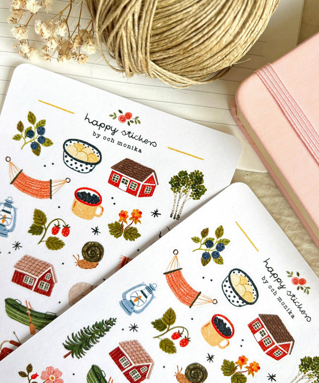 Klistremerkeark | Summer Cottage | A6