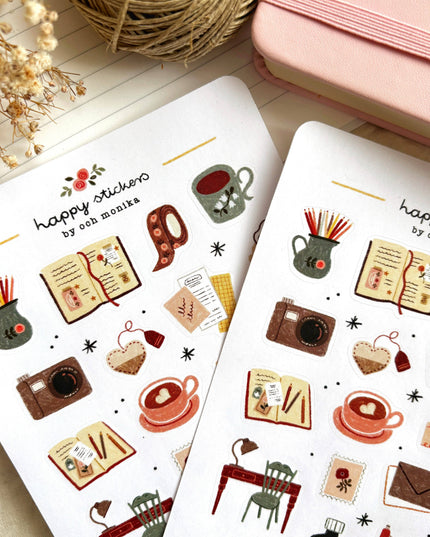 Klistremerkeark | Cozy Journaling | A6