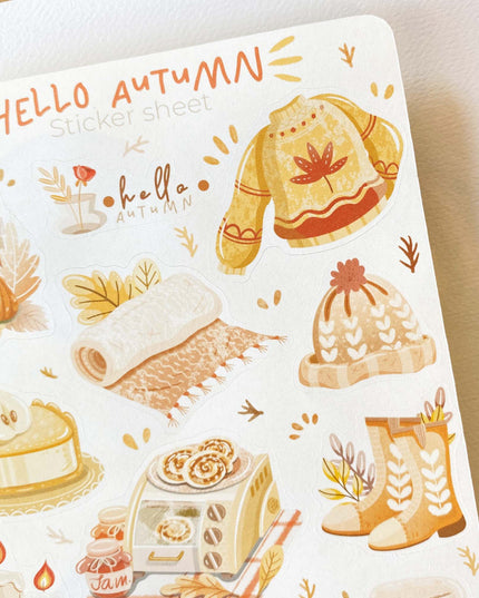Klistremerkeark | Autumn in my Heart | Sett Med 2 Klistremerkeark
