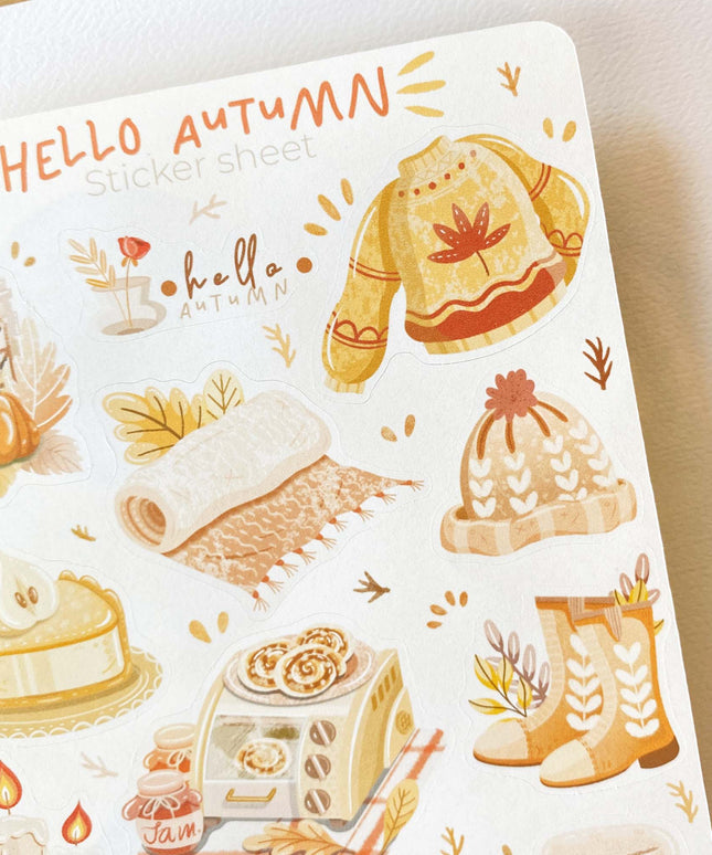 Klistremerkeark | Autumn in my Heart | Sett Med 2 Klistremerkeark