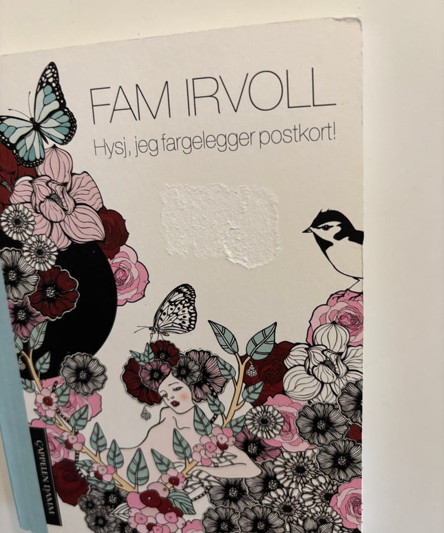 Fam Irvoll: Hysj, jeg fargelegger postkort!