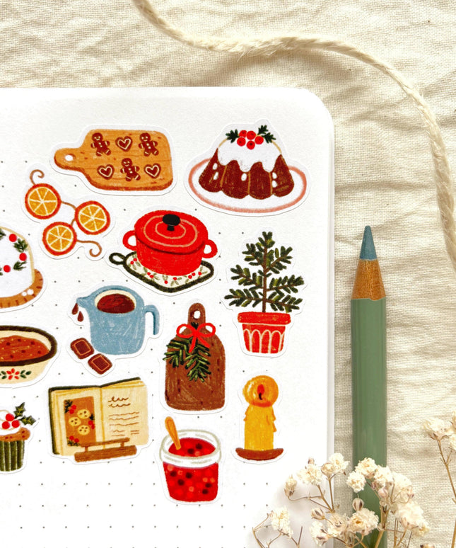 Klistremerkeark | Winter Baking | A6