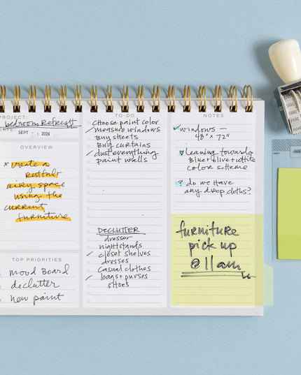Forhåndsbestilling: Tabbed Transparent Sticky Notes | Green