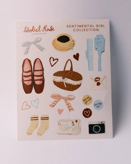 Vinyl Klistremerkeark | Sentimental Girl