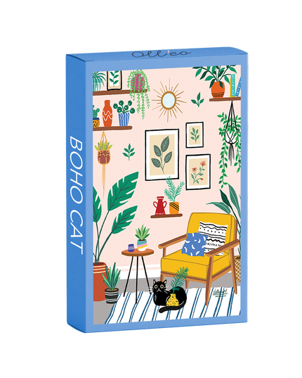 Mini Puslespill | Boho Cat | 99 Brikker