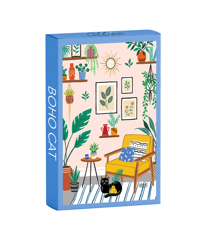 Mini Puslespill | Boho Cat | 99 Brikker