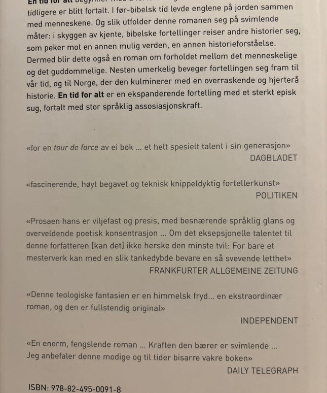 Knausgård, Karl Ove: En tid for alt