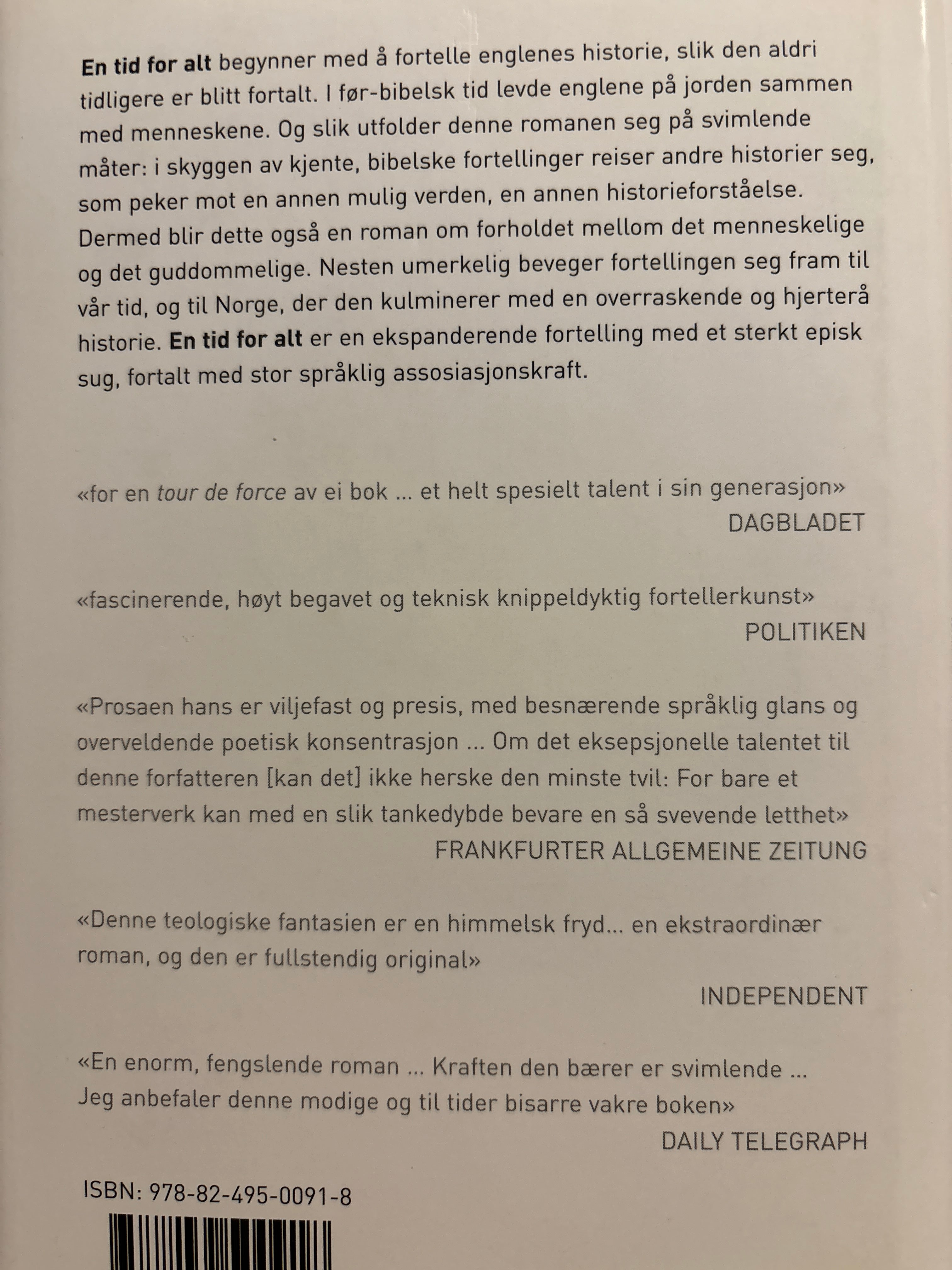 Knausgård, Karl Ove: En tid for alt