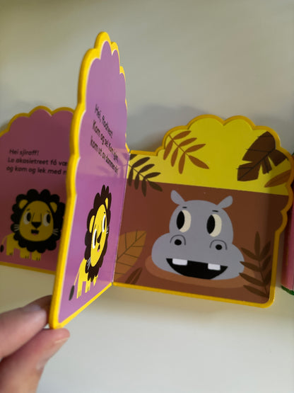 Lille Løve er sint og Lille Kroko er glad