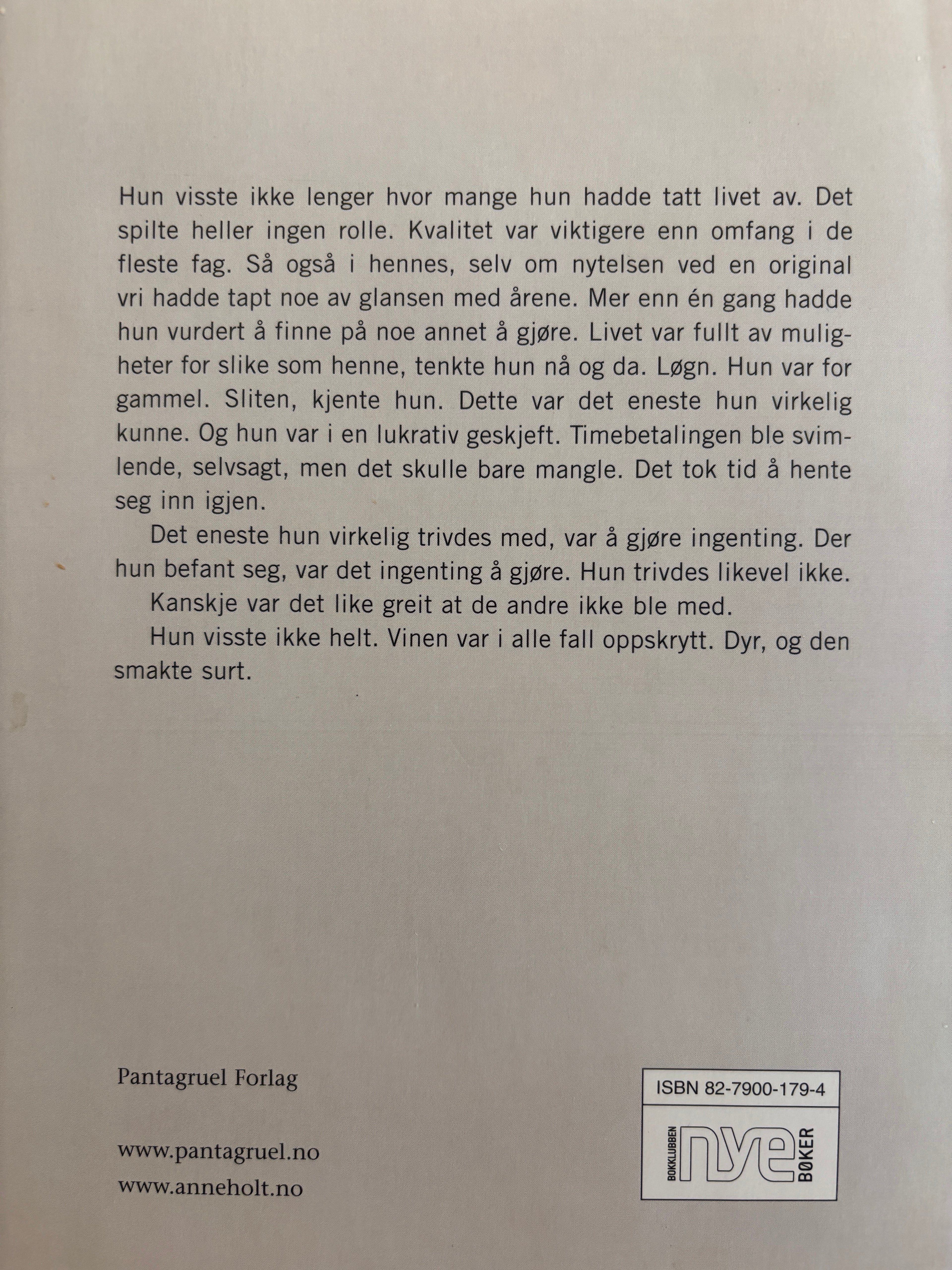 Holt, Anne: Det som aldri skjer