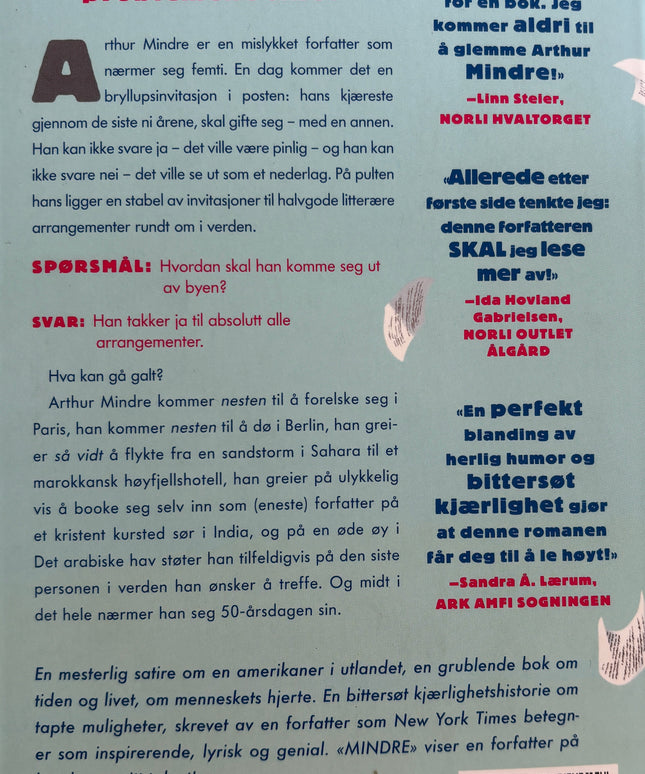 Greer, Andrew Sean: Mindre