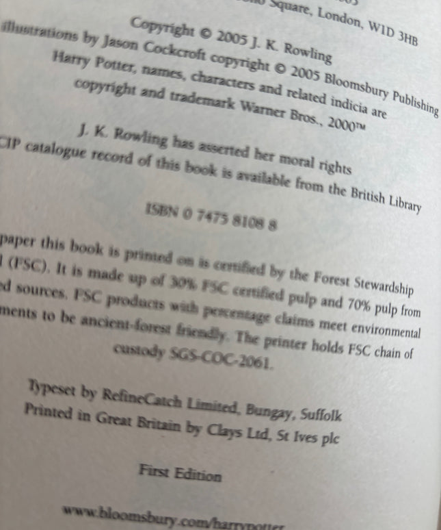 Rowling, J.K: Harry Potter and the Half-Blood Prince