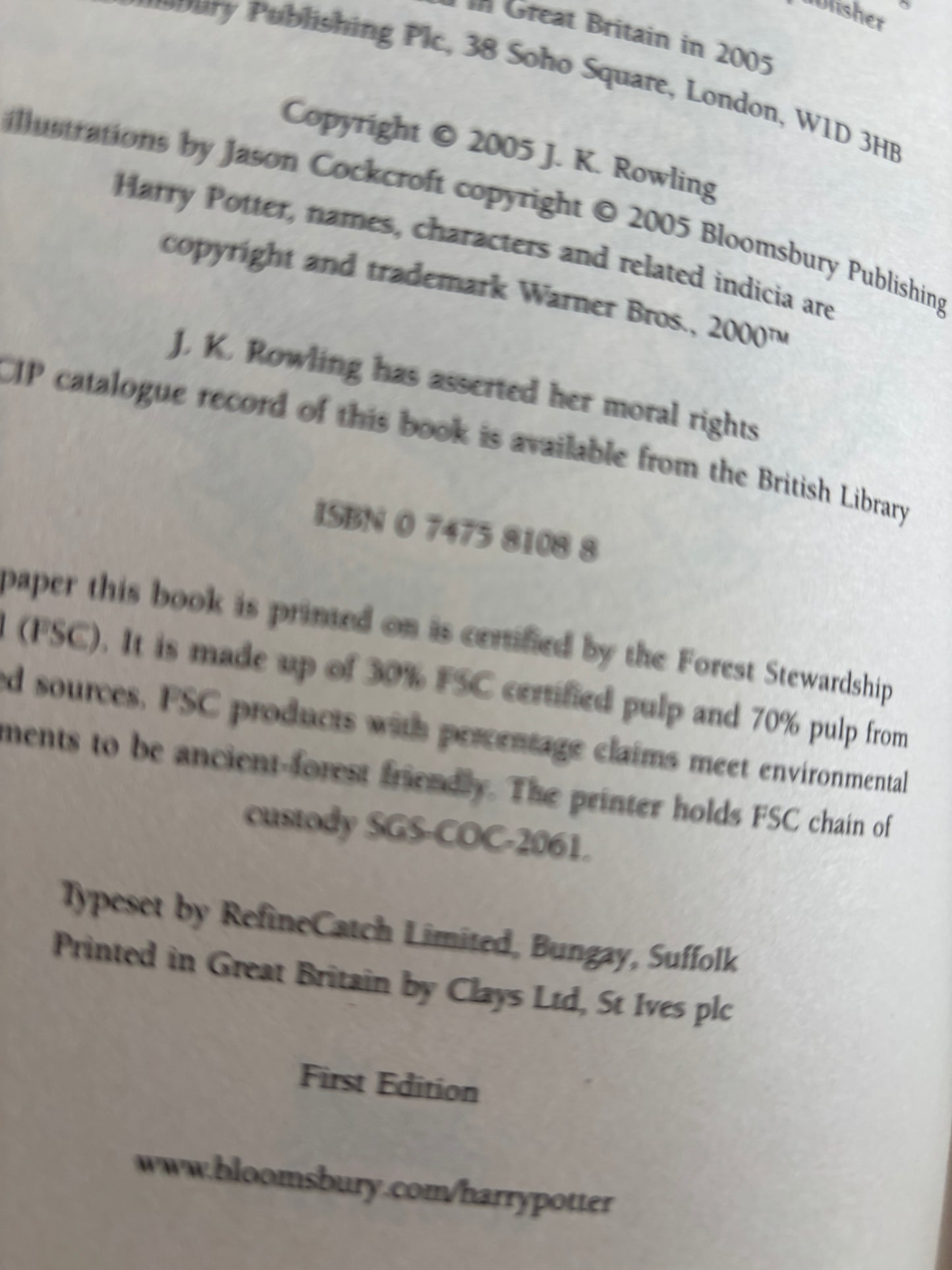 Rowling, J.K: Harry Potter and the Half-Blood Prince