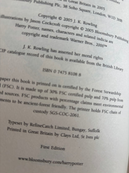 Rowling, J.K: Harry Potter and the Half-Blood Prince