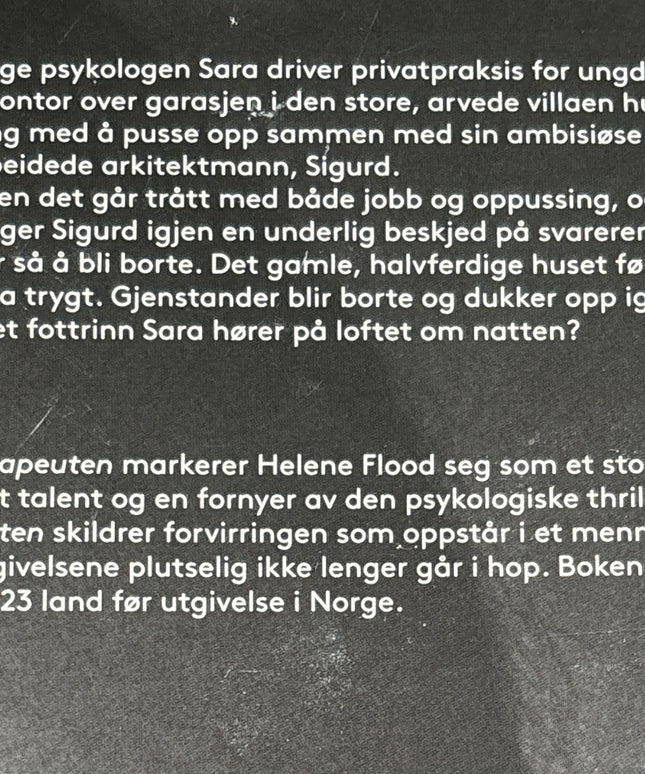 Flood, Helene: Terapauten