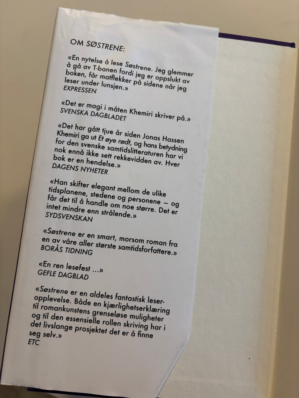 Khemiri, Jonas Hassen: Søstrene