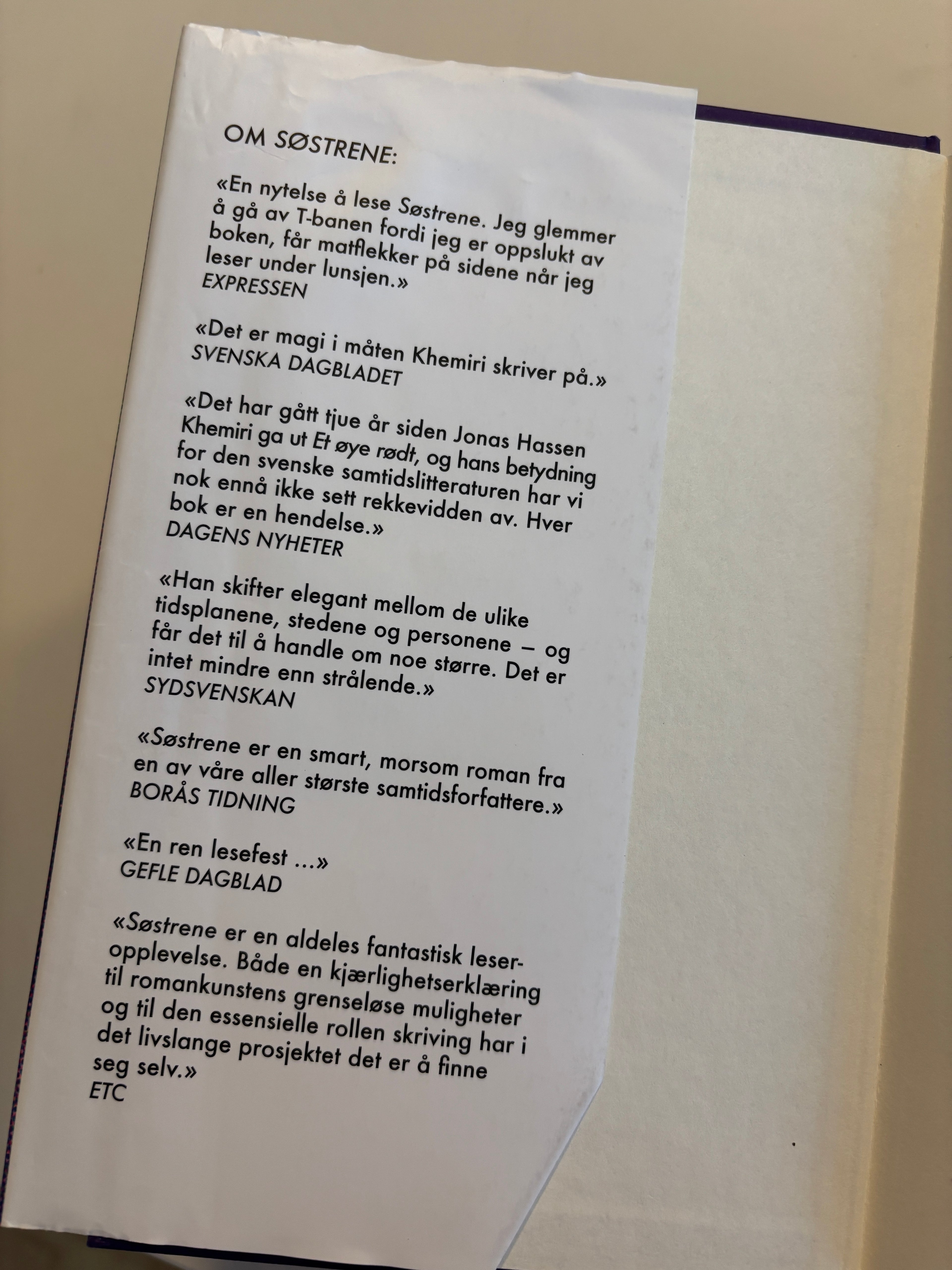 Khemiri, Jonas Hassen: Søstrene