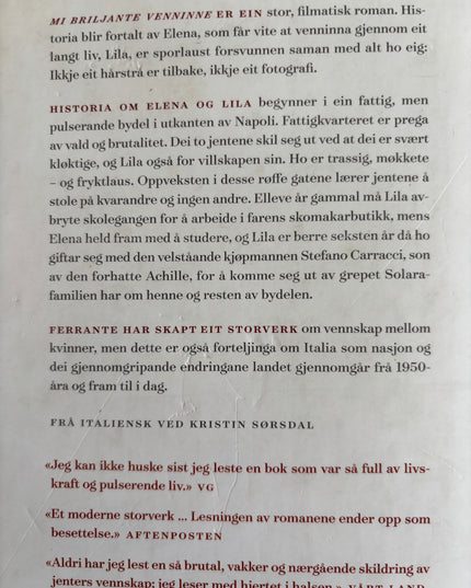 Ferrante, Elena: Mi briljante venninne