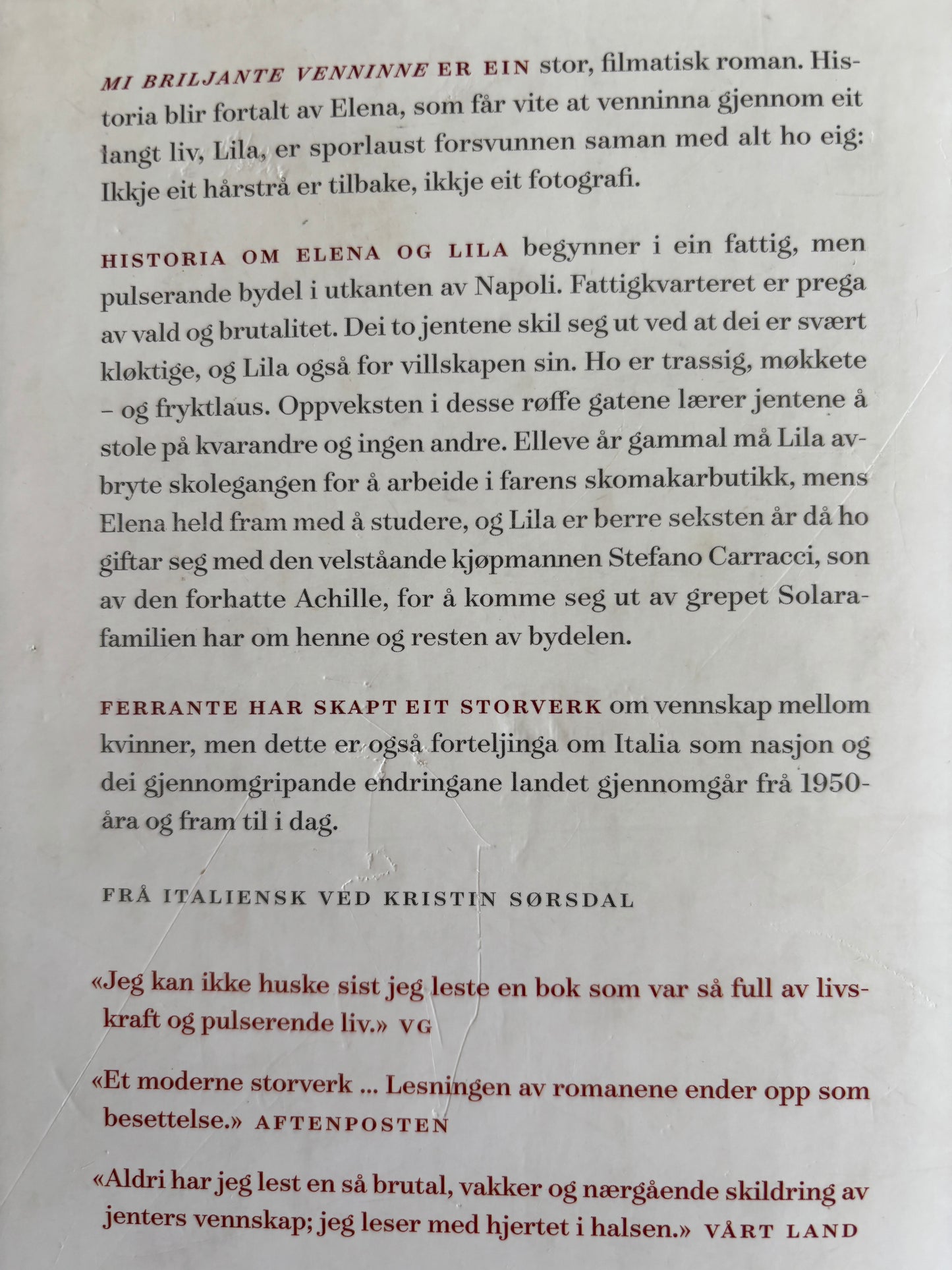 Ferrante, Elena: Mi briljante venninne