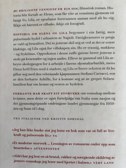 Ferrante, Elena: Mi briljante venninne